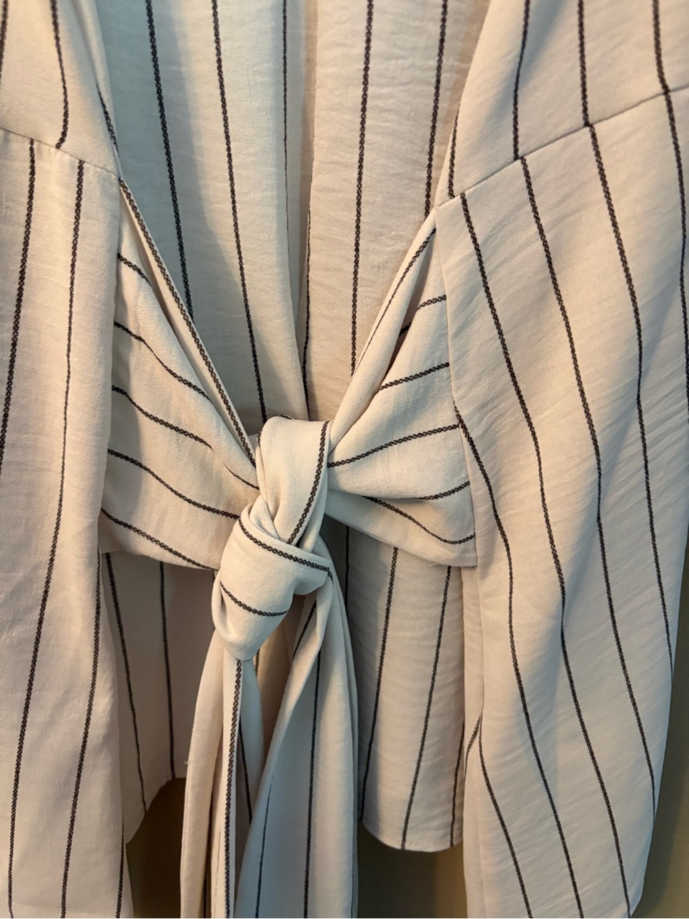 Zara Striped Sash Tie-Front Top NWOT - Picture 6 of 13